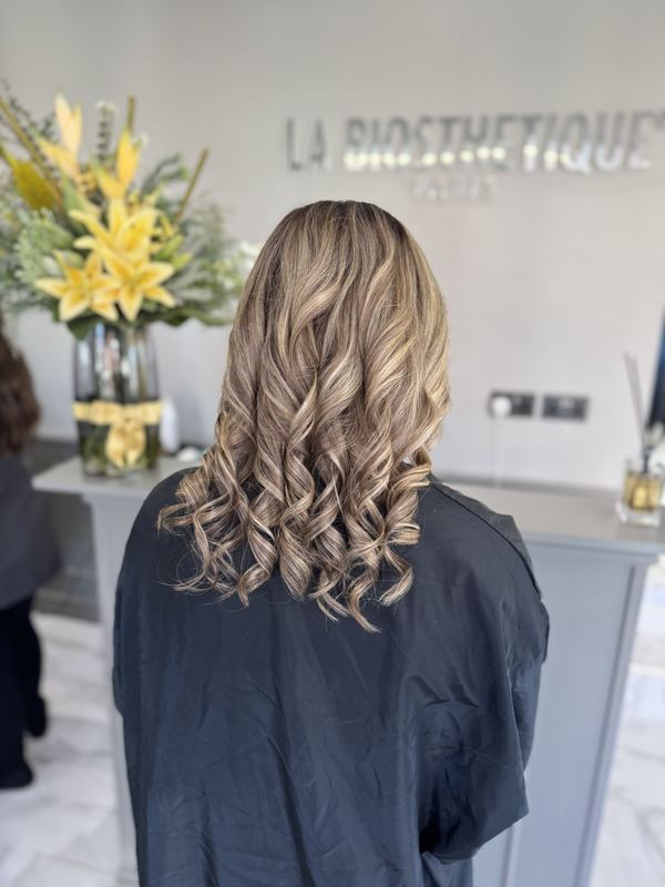 Silver blonde ringlet curls