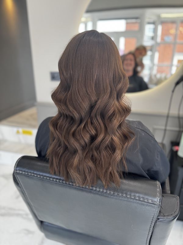 Glossy chocolate brunette waves