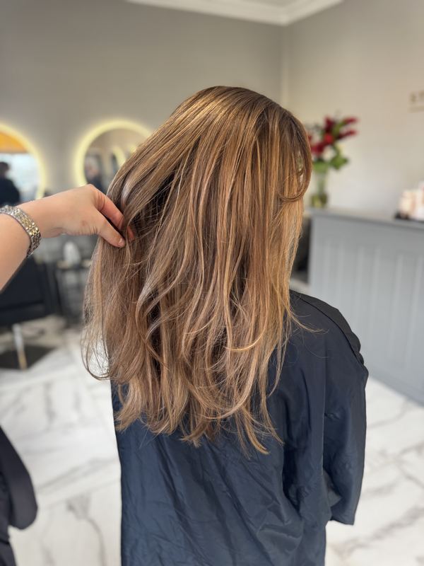 Caramel-copper long layers