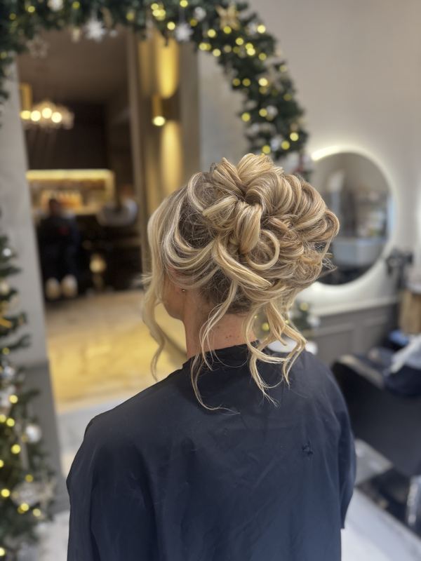 Undone textured top-knot